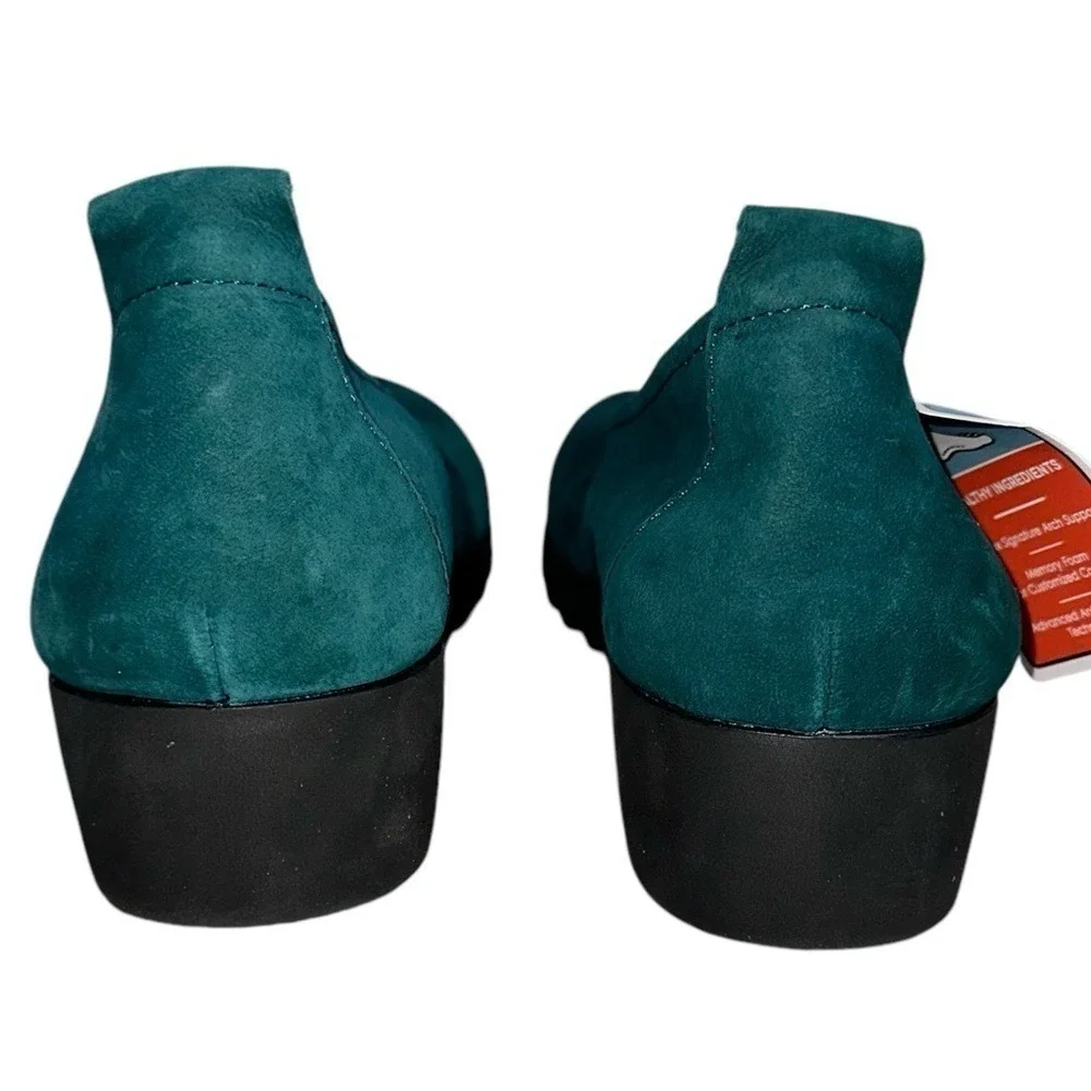 Aetrex‎ Brianna Ballet Flat Dark Teal Suede Shoe Women's Size 7.5